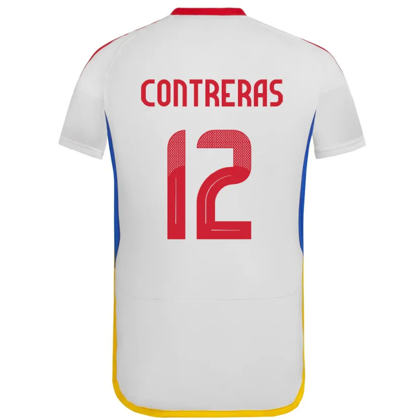 Danxen Damen Venezuela José Contreras #12 Weiß Auswärtstrikot Trikot 24-26 T-Shirt Schweiz