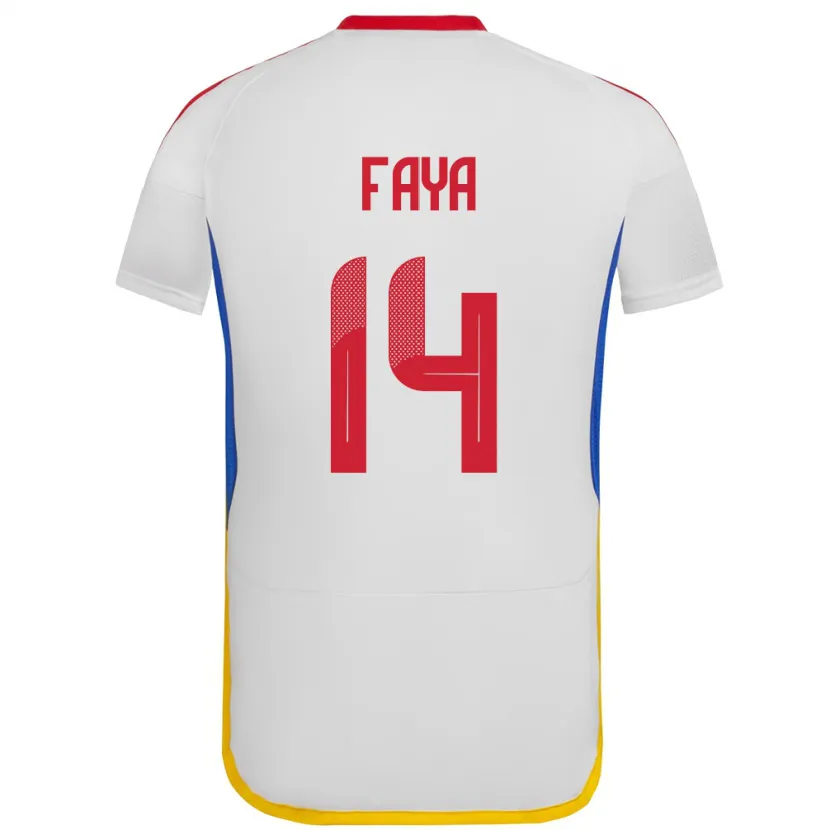 Danxen Damen Venezuela Carlos Faya #14 Weiß Auswärtstrikot Trikot 24-26 T-Shirt Schweiz