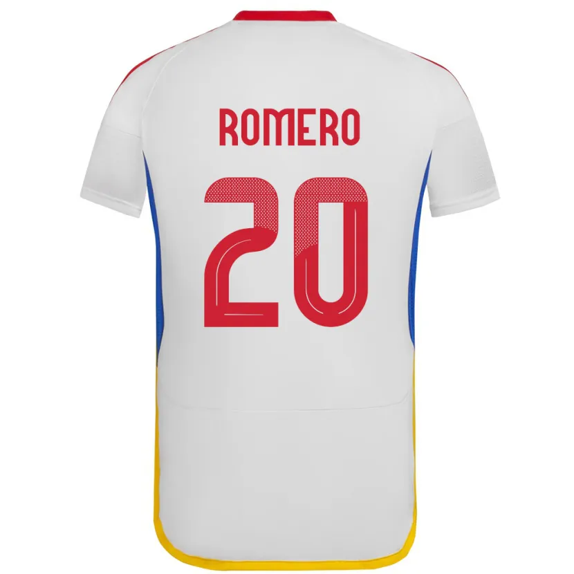 Danxen Damen Venezuela Andrés Romero #20 Weiß Auswärtstrikot Trikot 24-26 T-Shirt Schweiz