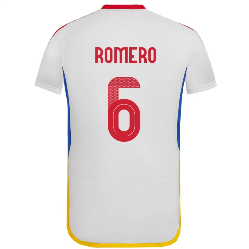 Danxen Damen Venezuela Michelle Romero #6 Weiß Auswärtstrikot Trikot 24-26 T-Shirt Schweiz