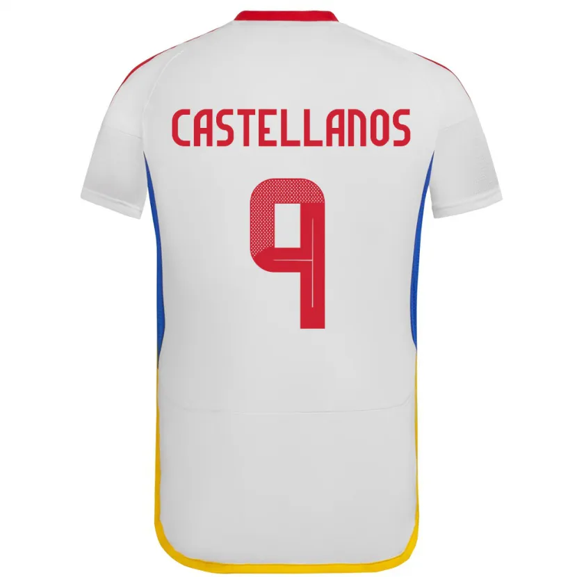 Danxen Damen Venezuela Deyna Castellanos #9 Weiß Auswärtstrikot Trikot 24-26 T-Shirt Schweiz