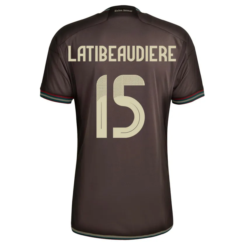 Danxen Damen Jamaika Joel Latibeaudiere #15 Nachtbraun Auswärtstrikot Trikot 24-26 T-Shirt Schweiz