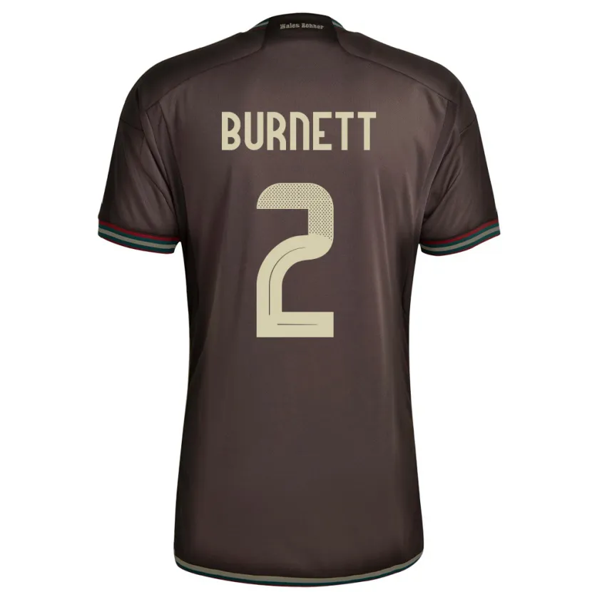 Danxen Damen Jamaika Theanna Burnett #2 Nachtbraun Auswärtstrikot Trikot 24-26 T-Shirt Schweiz