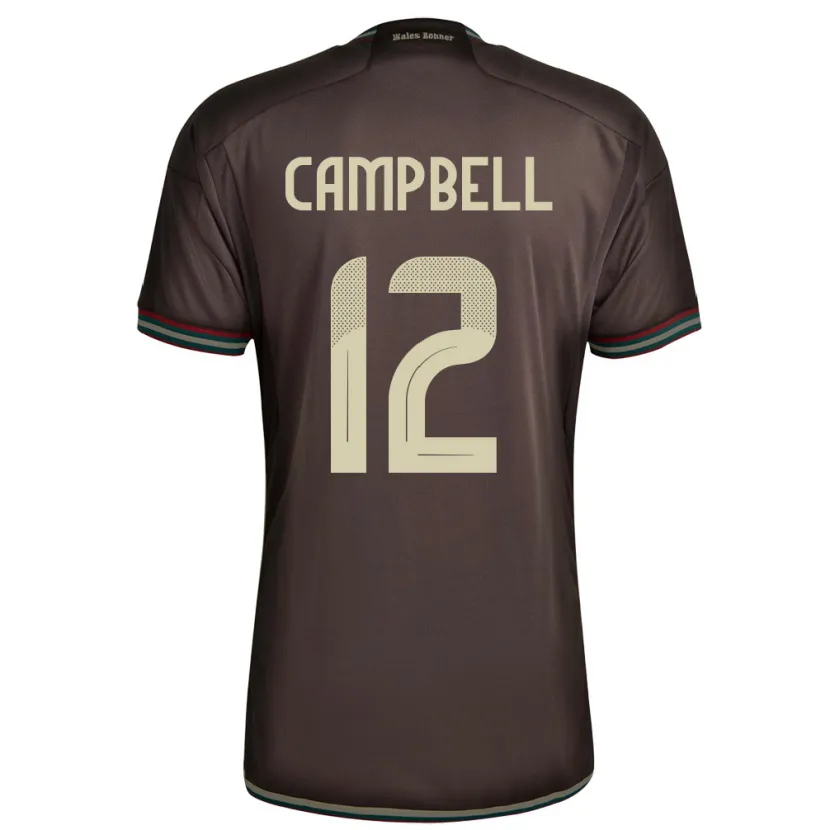 Danxen Damen Jamaika Sashana Campbell #12 Nachtbraun Auswärtstrikot Trikot 24-26 T-Shirt Schweiz