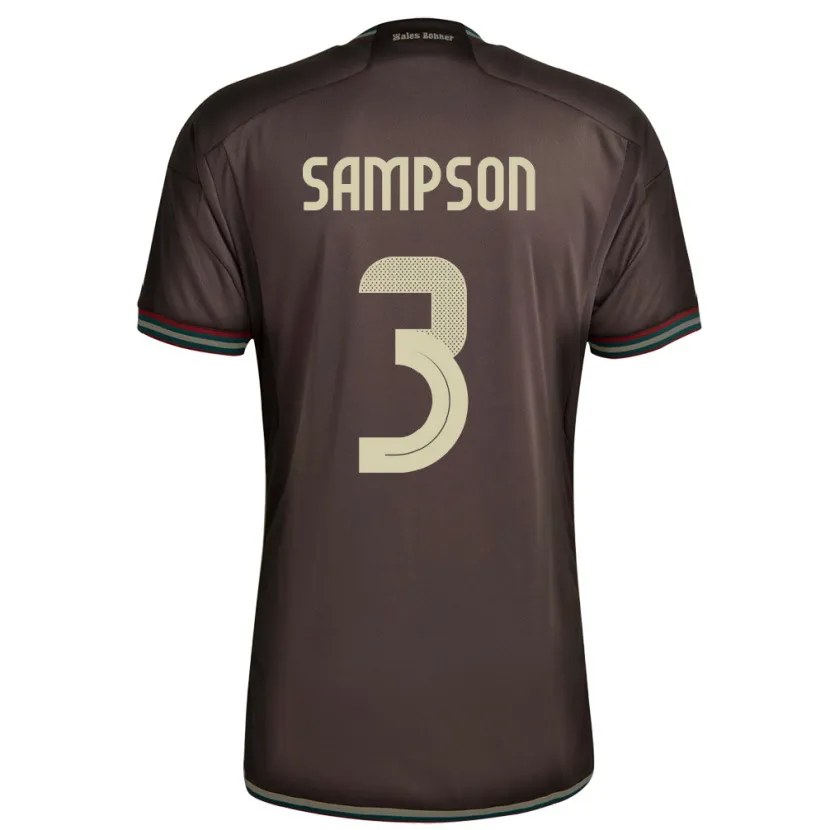 Danxen Damen Jamaika Vyan Sampson #3 Nachtbraun Auswärtstrikot Trikot 24-26 T-Shirt Schweiz