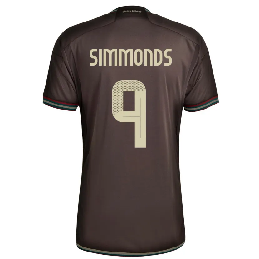Danxen Damen Jamaika Kameron Simmonds #9 Nachtbraun Auswärtstrikot Trikot 24-26 T-Shirt Schweiz