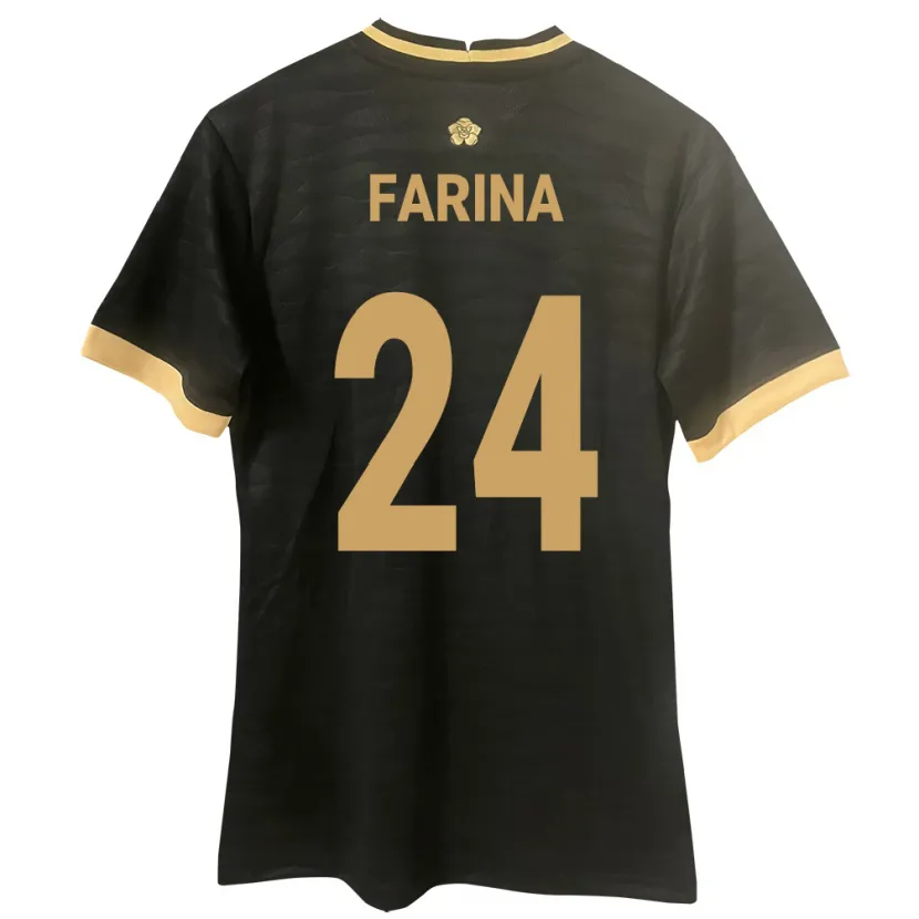 Danxen Damen Panama Edgardo Fariña #24 Schwarz Auswärtstrikot Trikot 24-26 T-Shirt Schweiz