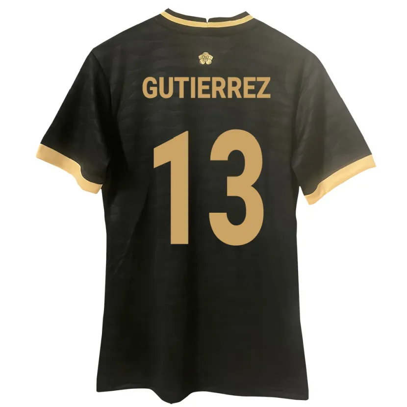 Danxen Damen Panama Mickeylis Gutiérrez #13 Schwarz Auswärtstrikot Trikot 24-26 T-Shirt Schweiz