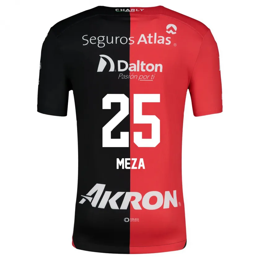 Danxen Kinder Daniela Meza #25 Rot Schwarz Heimtrikot Trikot 2024/25 T-Shirt Schweiz
