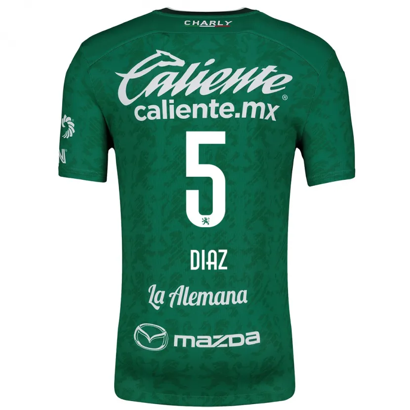 Danxen Kinder Brenda Díaz #5 Grün Weiß Heimtrikot Trikot 2024/25 T-Shirt Schweiz