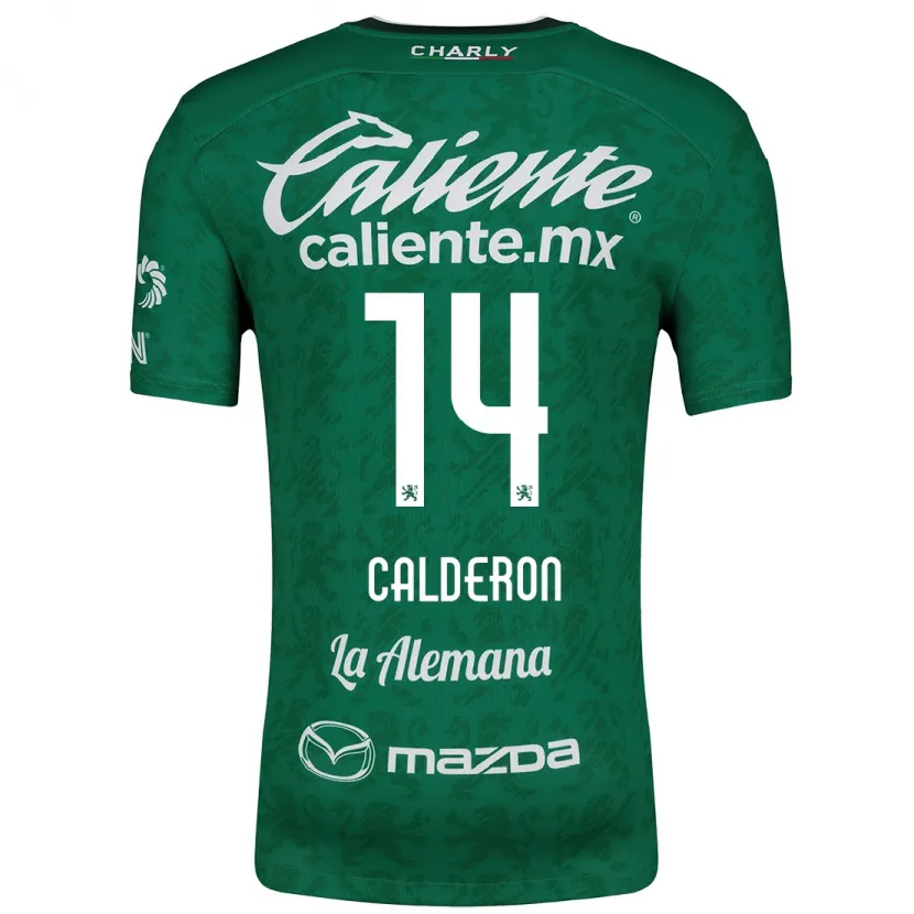 Danxen Kinder Daniela Calderón #14 Grün Weiß Heimtrikot Trikot 2024/25 T-Shirt Schweiz
