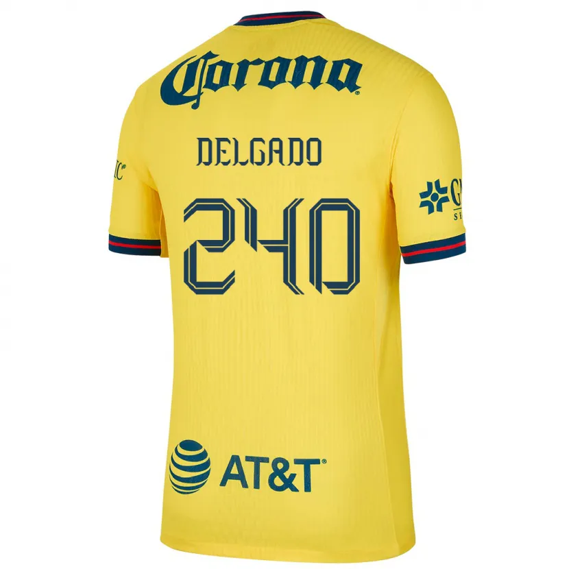 Danxen Kinder Gael Delgado #240 Gelb Blau Heimtrikot Trikot 2024/25 T-Shirt Schweiz