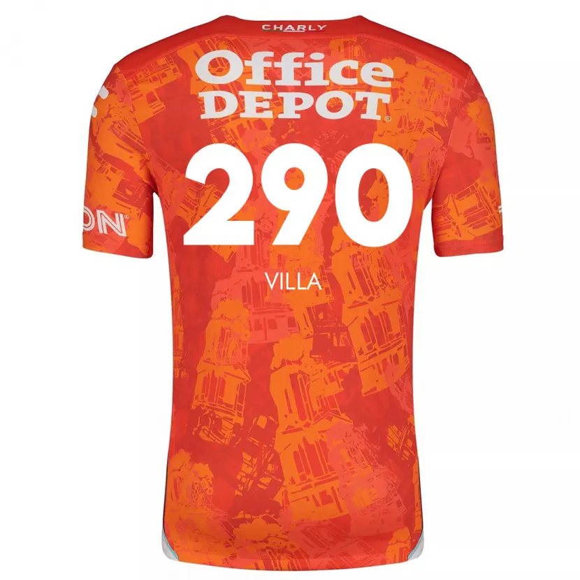 Danxen Kinder Adrián Villa #290 Orange Weiß Auswärtstrikot Trikot 2024/25 T-Shirt Schweiz