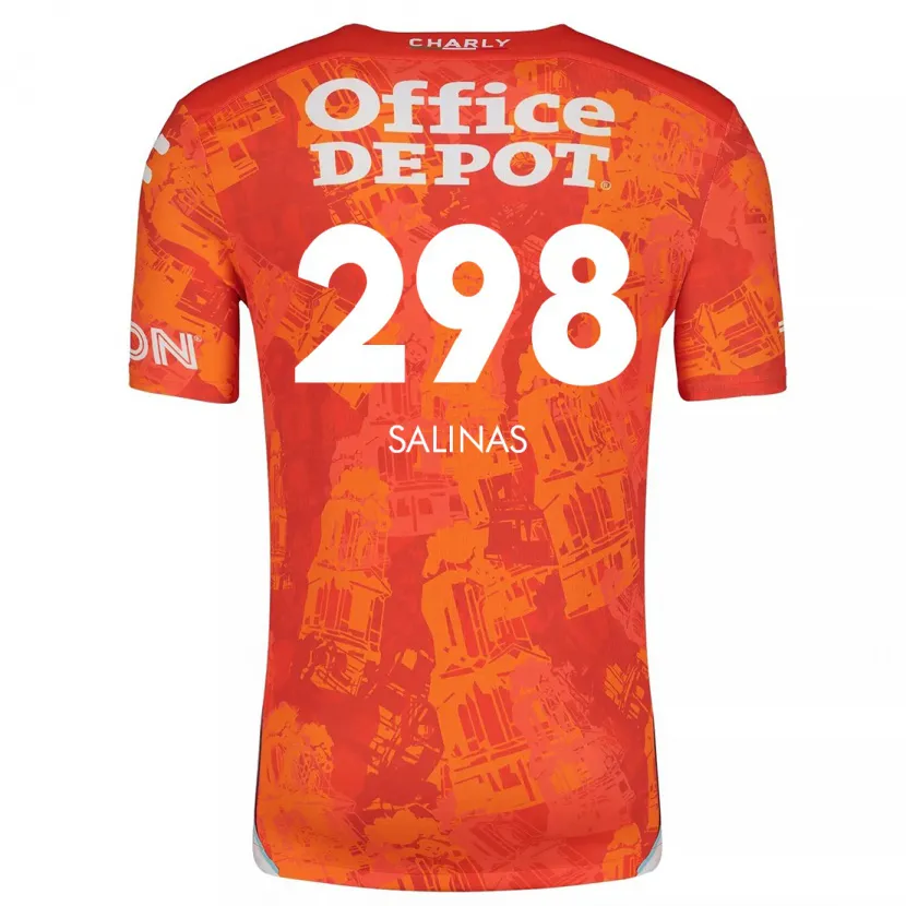Danxen Kinder Jesús Salinas #298 Orange Weiß Auswärtstrikot Trikot 2024/25 T-Shirt Schweiz