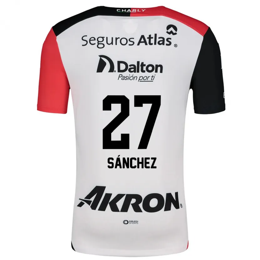 Danxen Kinder Antonio Sánchez #27 Weiß Rot Schwarz Auswärtstrikot Trikot 2024/25 T-Shirt Schweiz