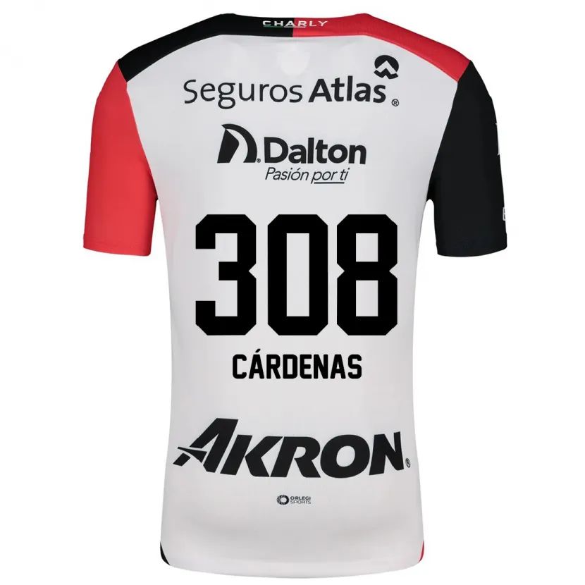 Danxen Kinder Rodrigo Cárdenas #308 Weiß Rot Schwarz Auswärtstrikot Trikot 2024/25 T-Shirt Schweiz