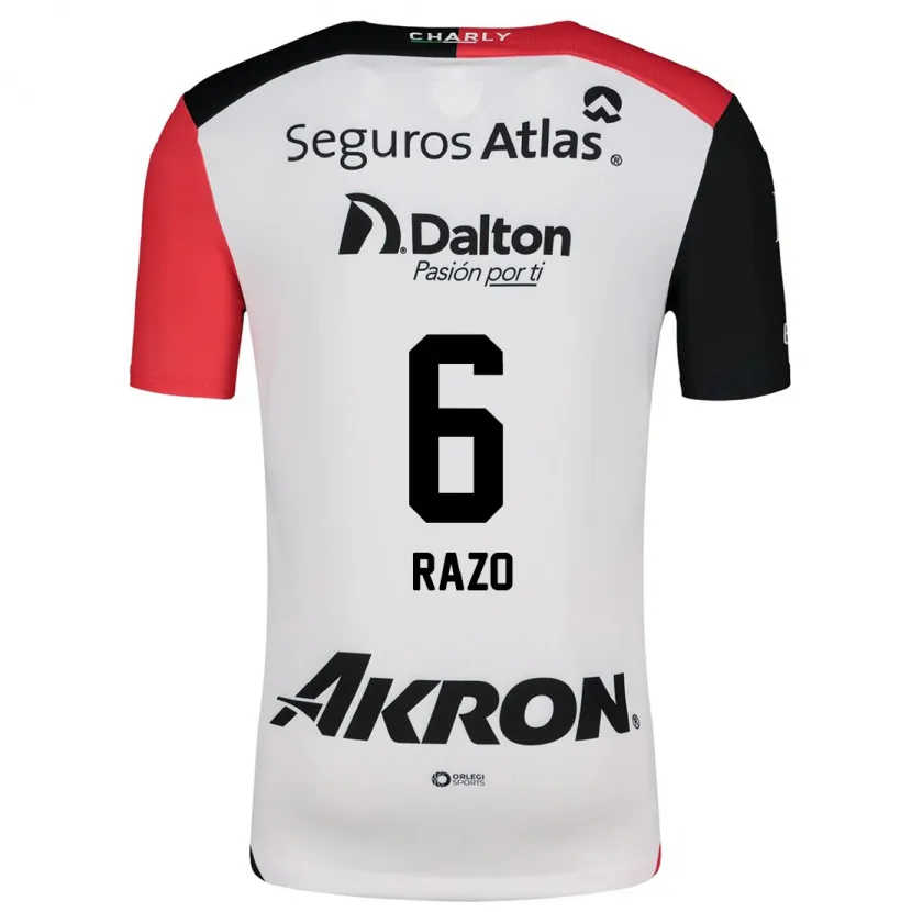 Danxen Kinder Valeria Razo #6 Weiß Rot Schwarz Auswärtstrikot Trikot 2024/25 T-Shirt Schweiz