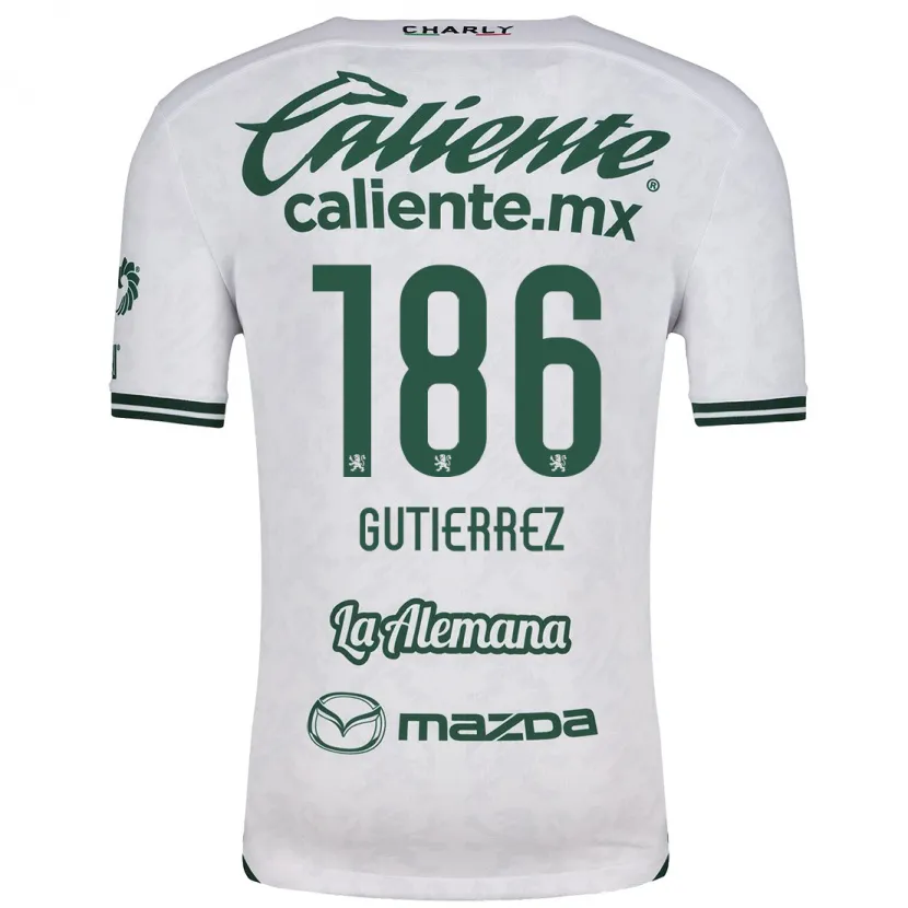 Danxen Kinder Alan Gutiérrez #186 Weiß Grün Auswärtstrikot Trikot 2024/25 T-Shirt Schweiz