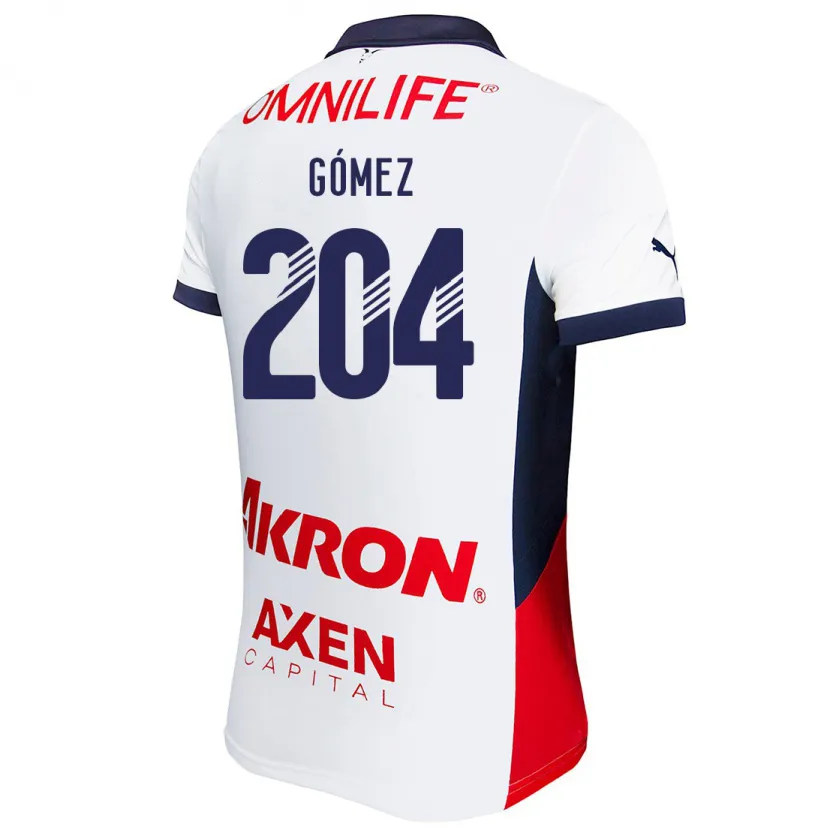 Danxen Kinder Luis Gómez #204 Weiß Rot Blau Auswärtstrikot Trikot 2024/25 T-Shirt Schweiz