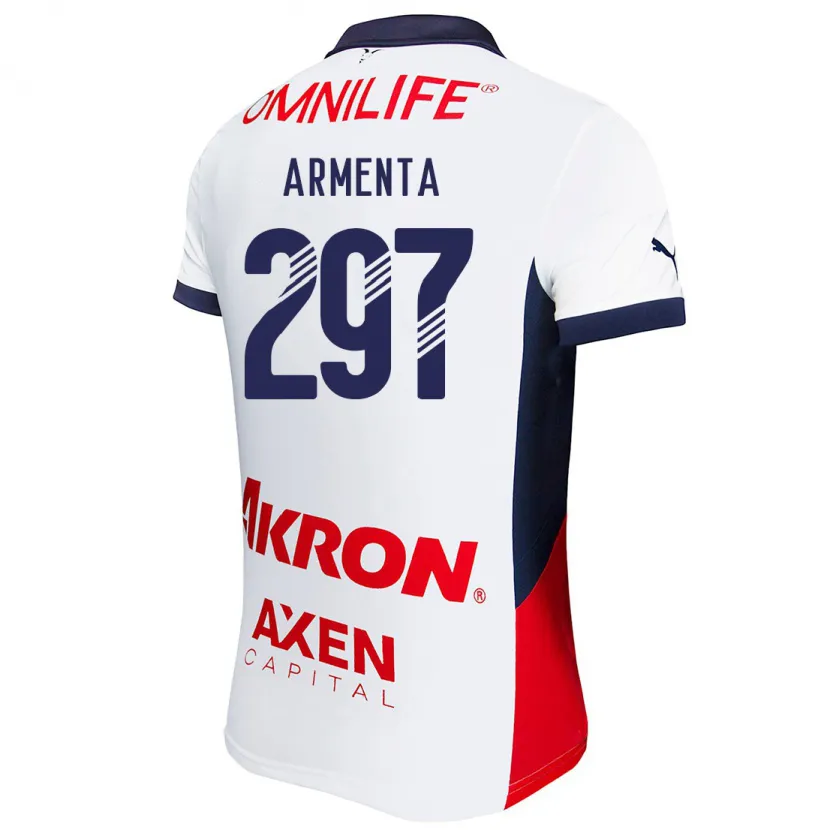 Danxen Kinder Deibith Armenta #297 Weiß Rot Blau Auswärtstrikot Trikot 2024/25 T-Shirt Schweiz