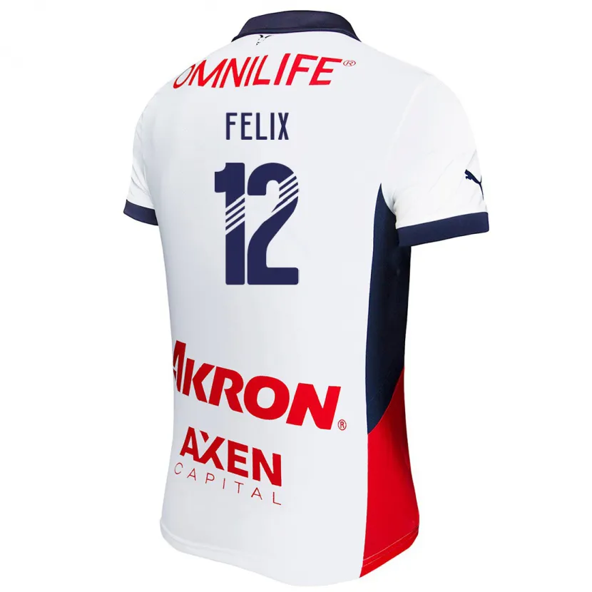 Danxen Kinder Blanca Félix #12 Weiß Rot Blau Auswärtstrikot Trikot 2024/25 T-Shirt Schweiz