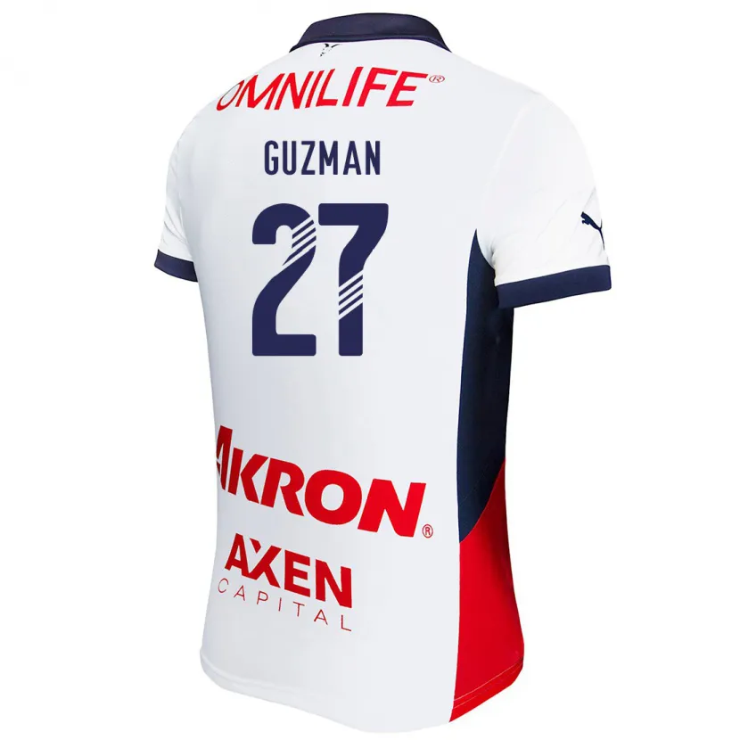Danxen Kinder Kinberly Guzmán #27 Weiß Rot Blau Auswärtstrikot Trikot 2024/25 T-Shirt Schweiz