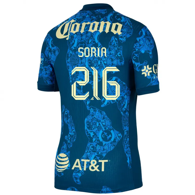 Danxen Kinder Emiliano Soria #216 Blau Gelb Auswärtstrikot Trikot 2024/25 T-Shirt Schweiz