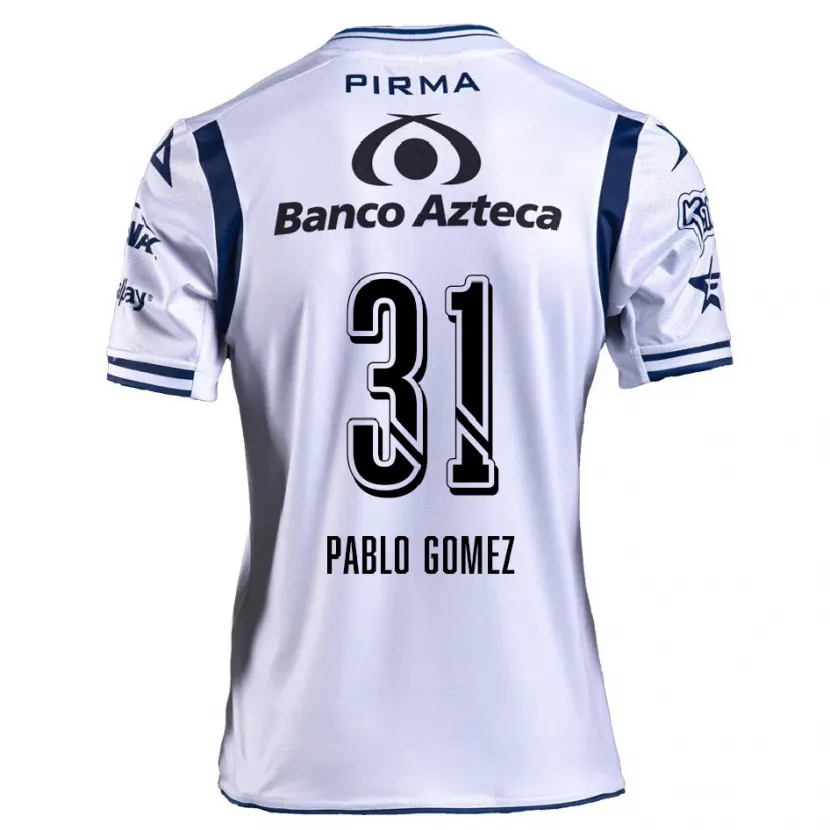 Danxen Herren Juan Pablo Gómez #31 Weiß Marineblau Heimtrikot Trikot 2024/25 T-Shirt Schweiz
