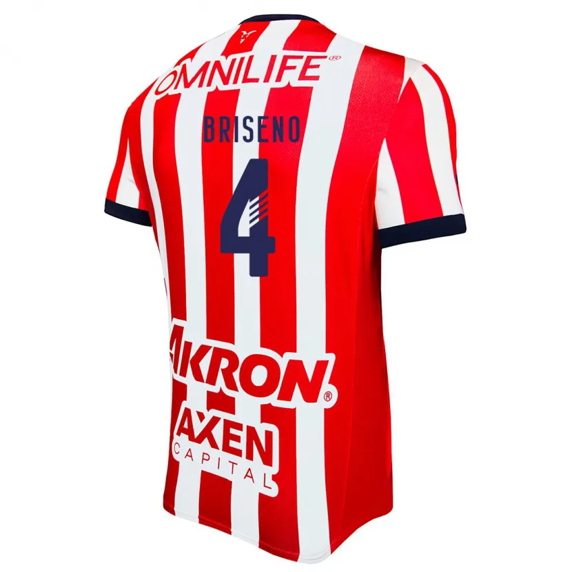 Danxen Herren Antonio Briseño #4 Rot Weiß Blau Heimtrikot Trikot 2024/25 T-Shirt Schweiz