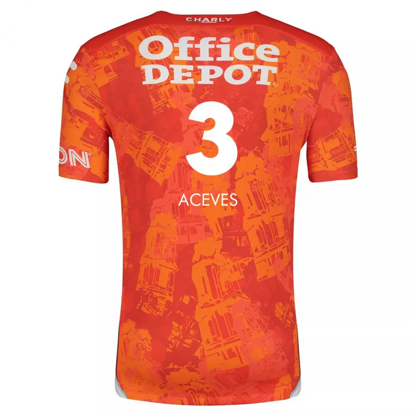 Danxen Herren Alonso Aceves #3 Orange Weiß Auswärtstrikot Trikot 2024/25 T-Shirt Schweiz