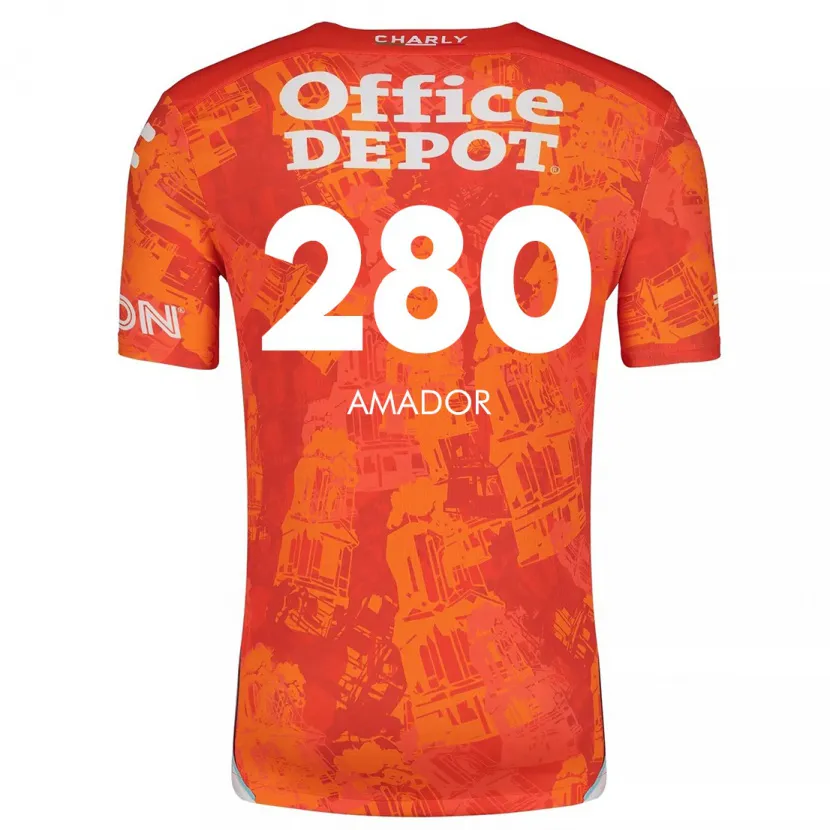 Danxen Herren Santiago Amador #280 Orange Weiß Auswärtstrikot Trikot 2024/25 T-Shirt Schweiz
