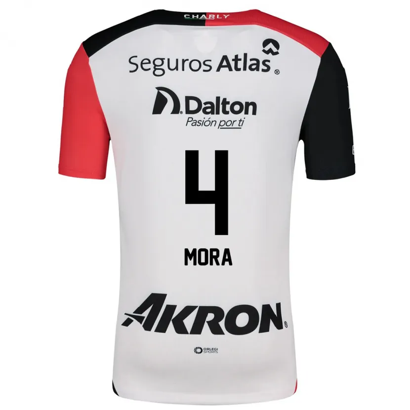 Danxen Herren Adrián Mora #4 Weiß Rot Schwarz Auswärtstrikot Trikot 2024/25 T-Shirt Schweiz
