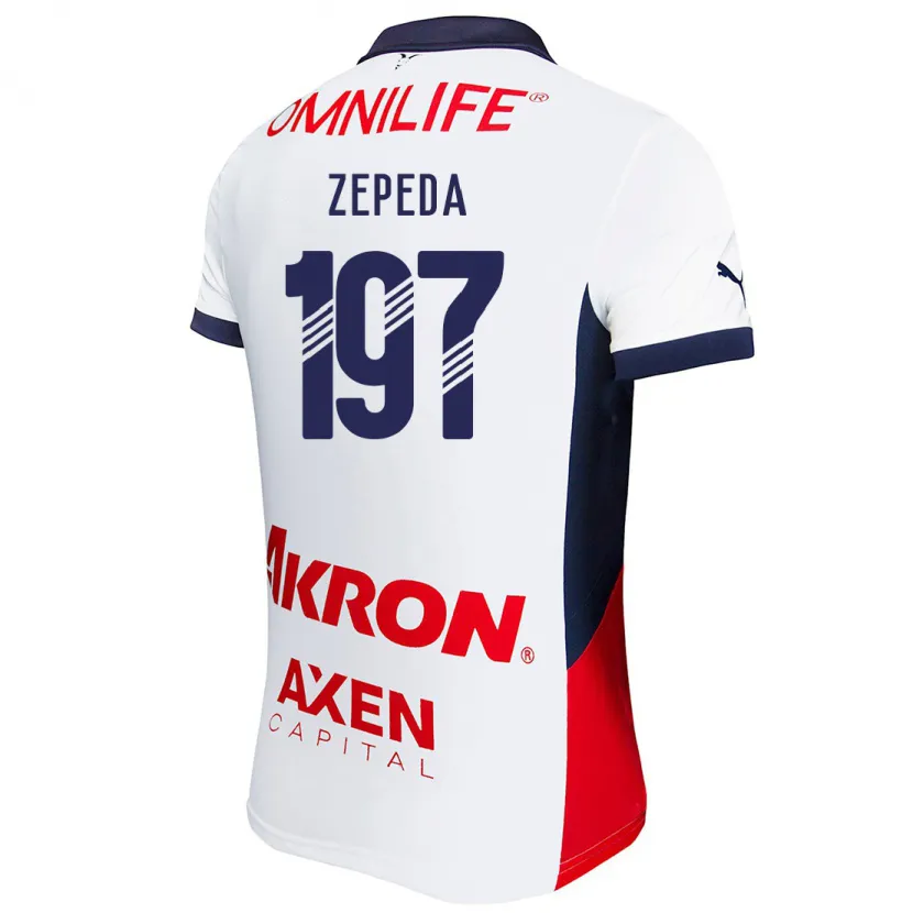 Danxen Herren Carlos Zepeda #197 Weiß Rot Blau Auswärtstrikot Trikot 2024/25 T-Shirt Schweiz