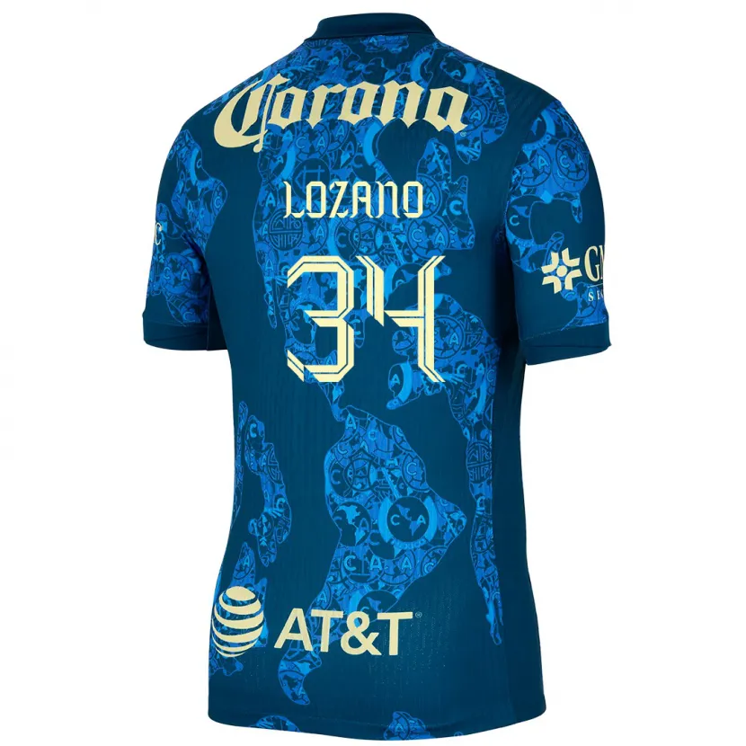 Danxen Herren Esteban Lozano #34 Blau Gelb Auswärtstrikot Trikot 2024/25 T-Shirt Schweiz