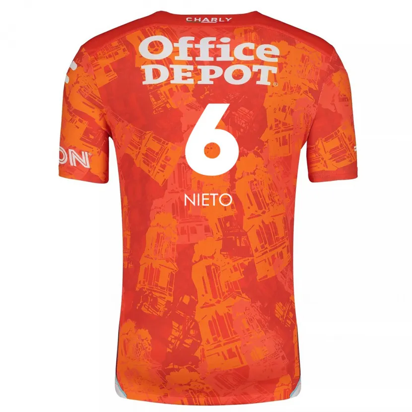 Danxen Damen Karla Nieto #6 Orange Weiß Auswärtstrikot Trikot 2024/25 T-Shirt Schweiz