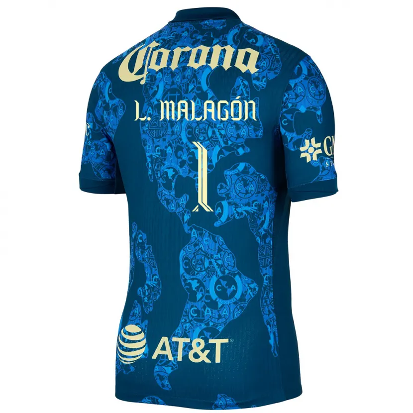 Danxen Damen Luis Malagón #1 Blau Gelb Auswärtstrikot Trikot 2024/25 T-Shirt Schweiz