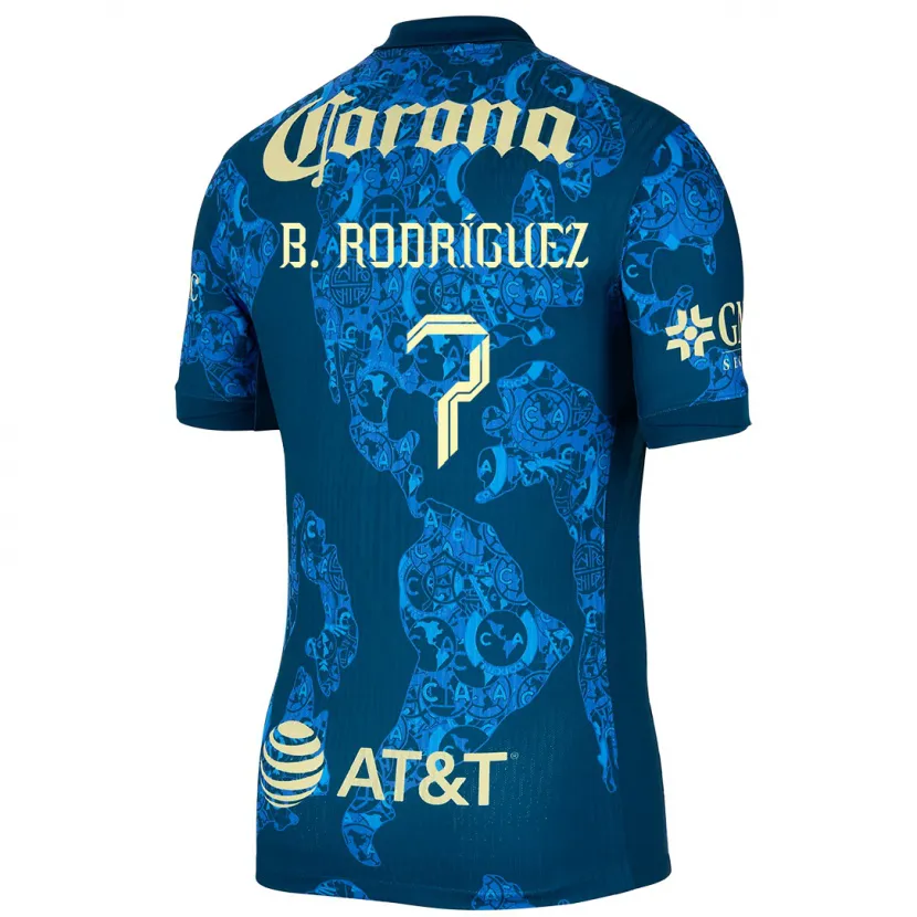 Danxen Damen Brian Rodríguez #7 Blau Gelb Auswärtstrikot Trikot 2024/25 T-Shirt Schweiz