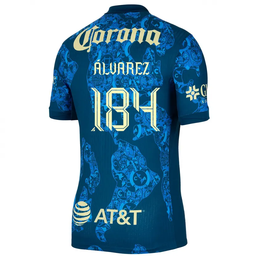 Danxen Damen Antonio Álvarez #184 Blau Gelb Auswärtstrikot Trikot 2024/25 T-Shirt Schweiz