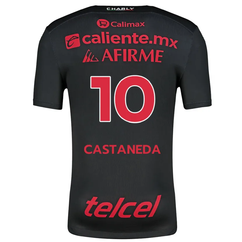 Danxen Kinder Kevin Castañeda #10 Schwarz Rot Heimtrikot Trikot 2024/25 T-Shirt Schweiz