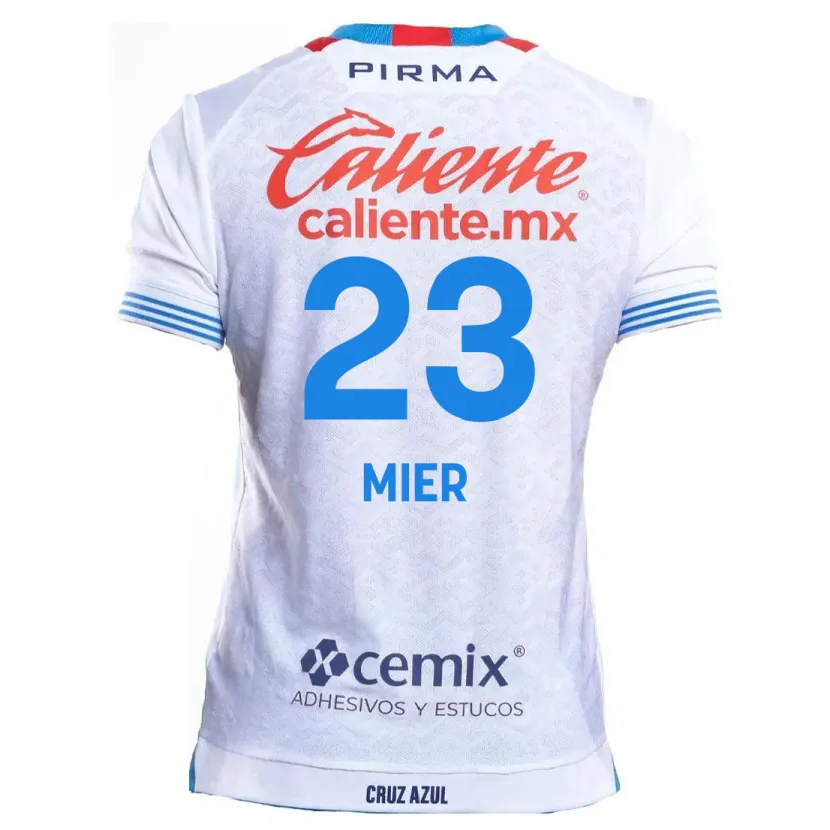 Danxen Kinder Kevin Mier #23 Weiß Blau Auswärtstrikot Trikot 2024/25 T-Shirt Schweiz