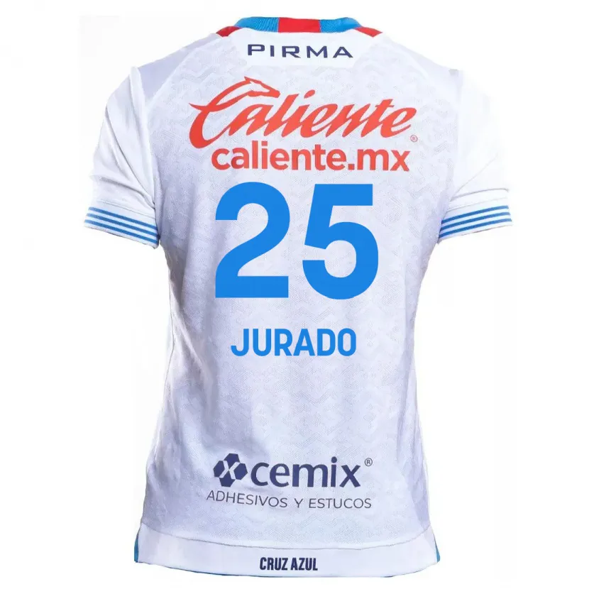 Danxen Kinder Sebastián Jurado #25 Weiß Blau Auswärtstrikot Trikot 2024/25 T-Shirt Schweiz