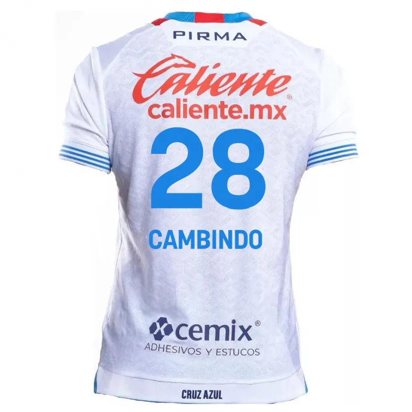 Danxen Kinder Diber Cambindo #28 Weiß Blau Auswärtstrikot Trikot 2024/25 T-Shirt Schweiz