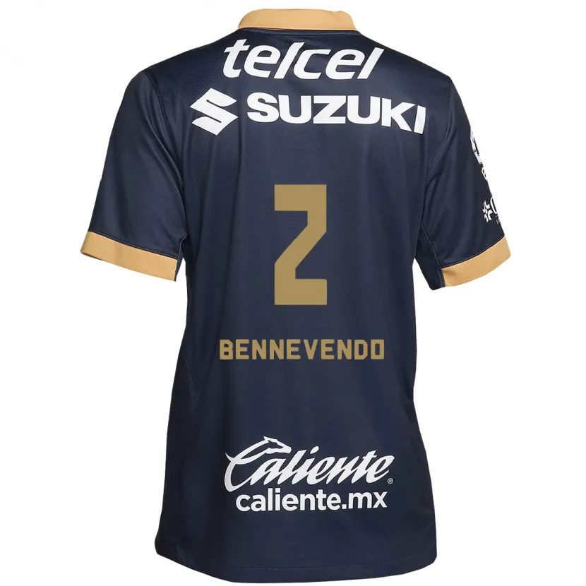 Danxen Kinder Pablo Bennevendo #2 Obsidian Gold Weiß Auswärtstrikot Trikot 2024/25 T-Shirt Schweiz