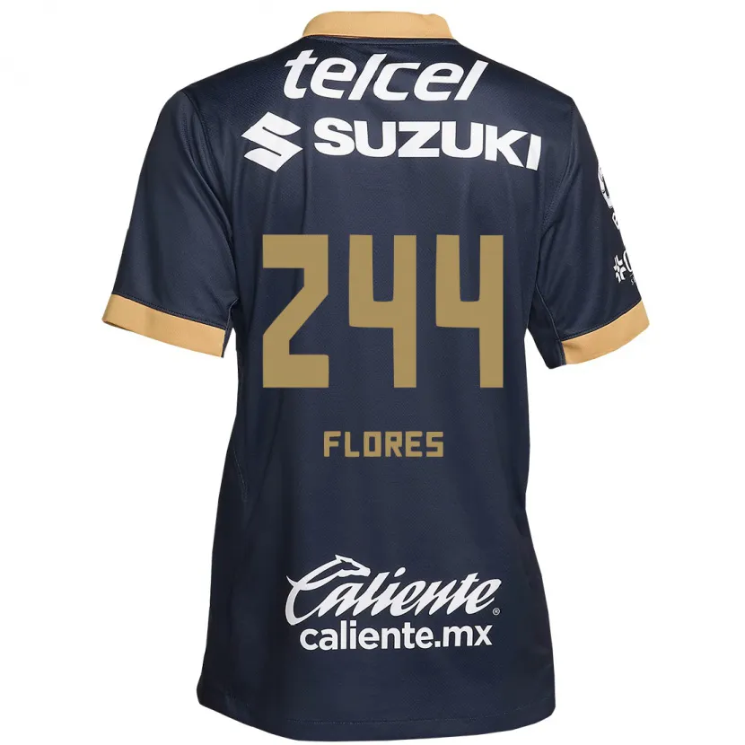 Danxen Kinder Jonathan Flores #244 Obsidian Gold Weiß Auswärtstrikot Trikot 2024/25 T-Shirt Schweiz