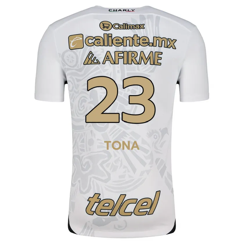 Danxen Kinder Iván Tona #23 Weiß Schwarz Auswärtstrikot Trikot 2024/25 T-Shirt Schweiz