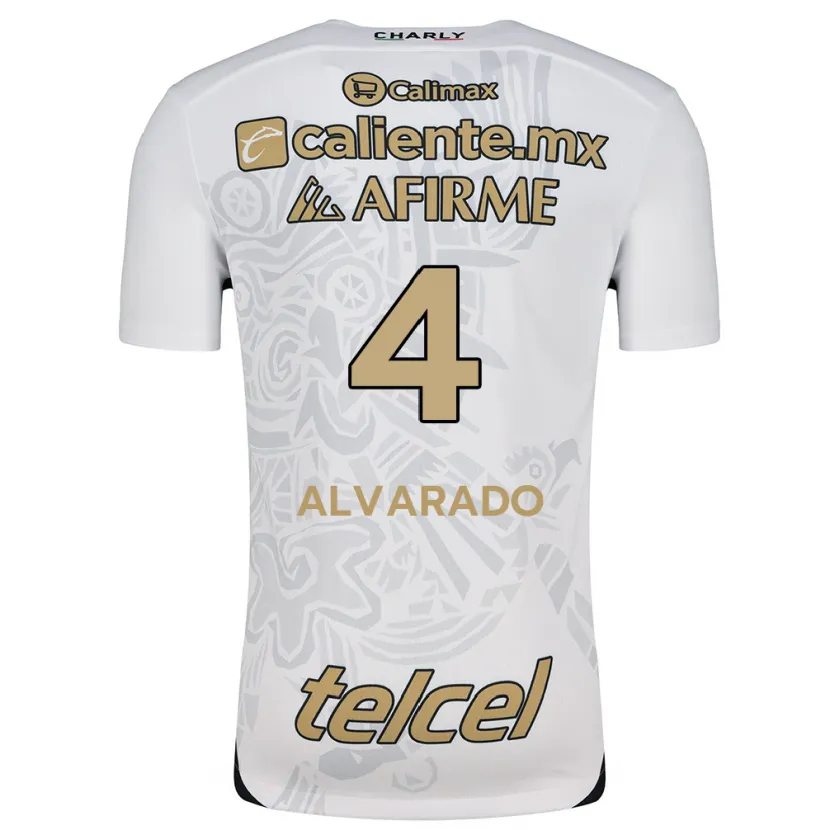 Danxen Kinder Mónica Alvarado #4 Weiß Schwarz Auswärtstrikot Trikot 2024/25 T-Shirt Schweiz