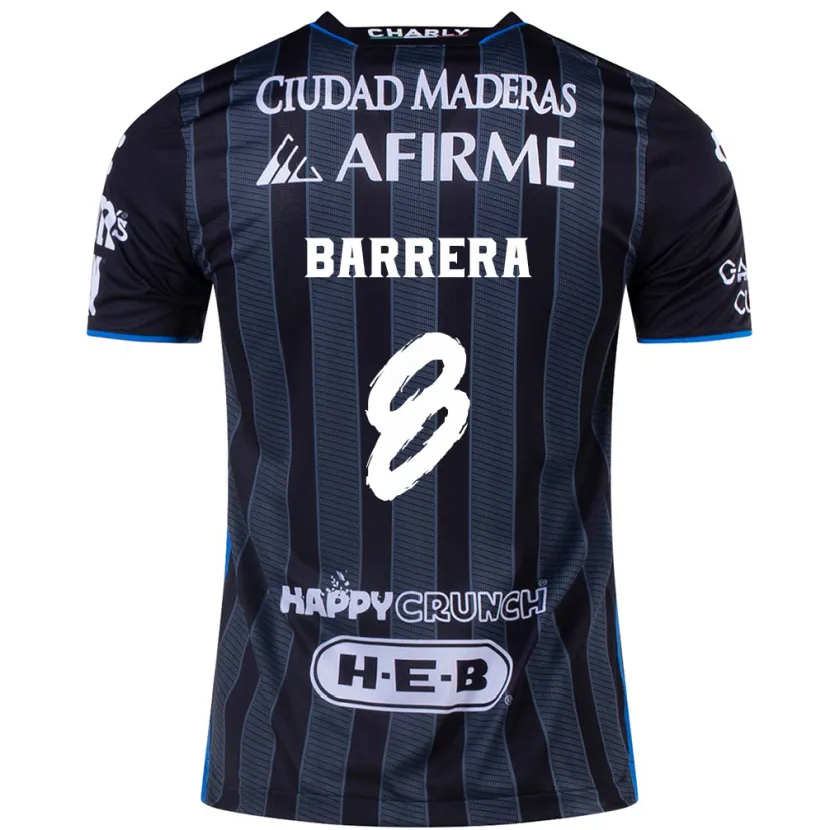 Danxen Kinder Pablo Barrera #8 Weiß Schwarz Auswärtstrikot Trikot 2024/25 T-Shirt Schweiz
