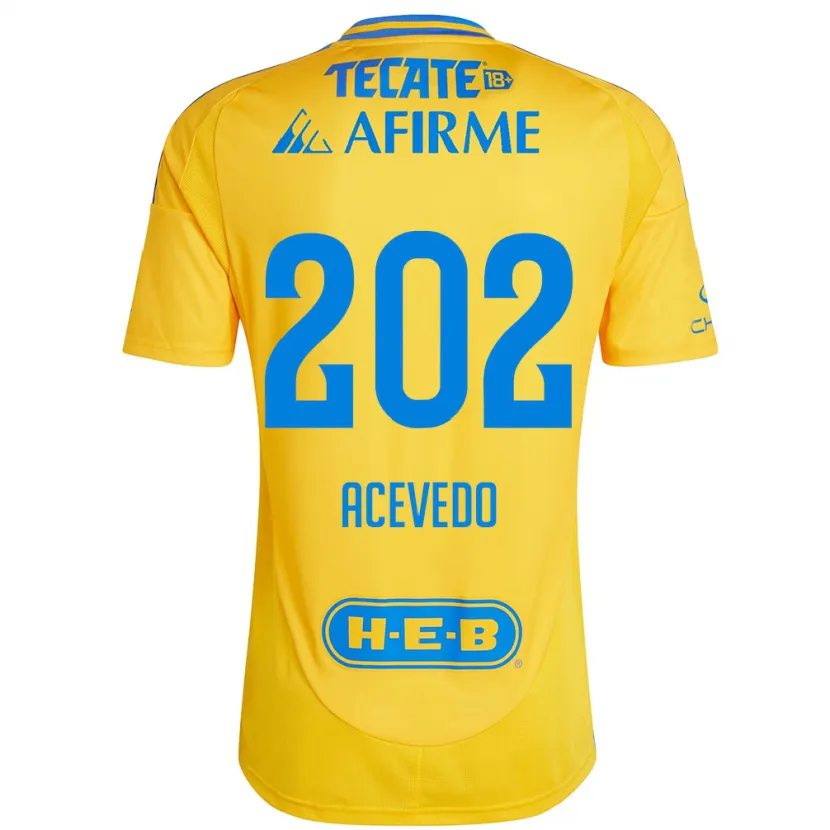 Danxen Herren José Acevedo #202 Goldgelb Heimtrikot Trikot 2024/25 T-Shirt Schweiz
