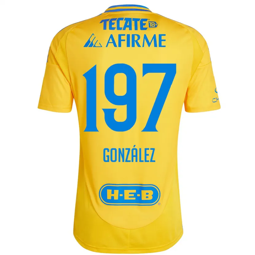 Danxen Herren Germán González #197 Goldgelb Heimtrikot Trikot 2024/25 T-Shirt Schweiz