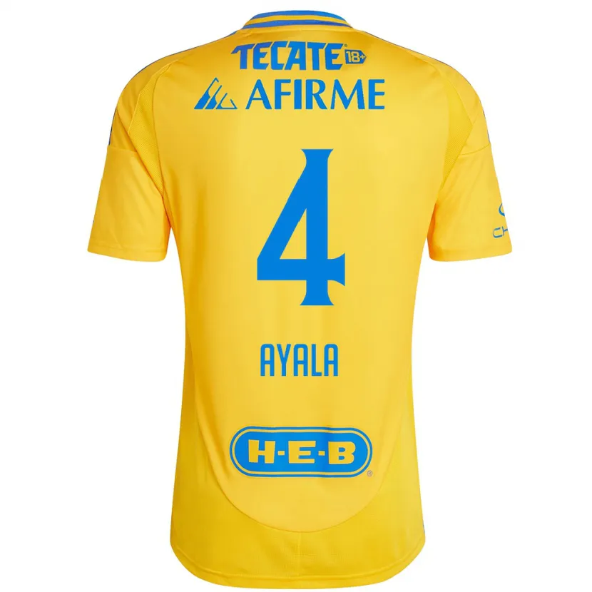 Danxen Herren Hugo Ayala #4 Goldgelb Heimtrikot Trikot 2024/25 T-Shirt Schweiz